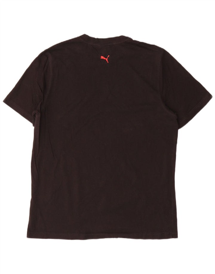 T-shirt grafica da uomo Puma Top grande in cotone nero