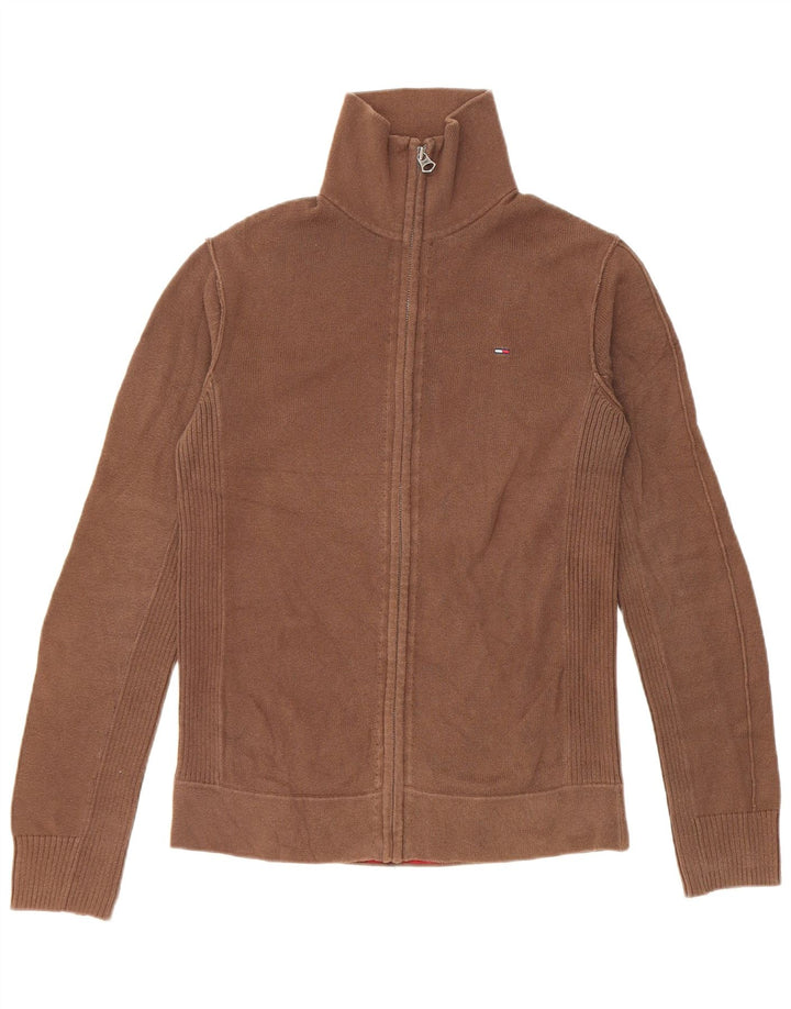 Maglione cardigan da uomo Tommy Hilfiger in cotone marrone medio