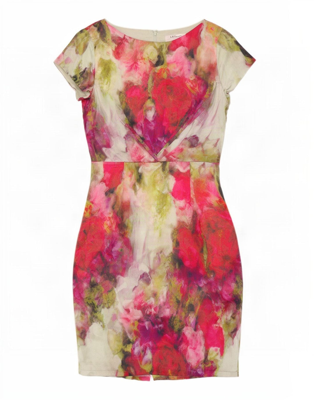 L.K. Abito tubino da donna Bennett UK 12 Seta floreale multicolore media