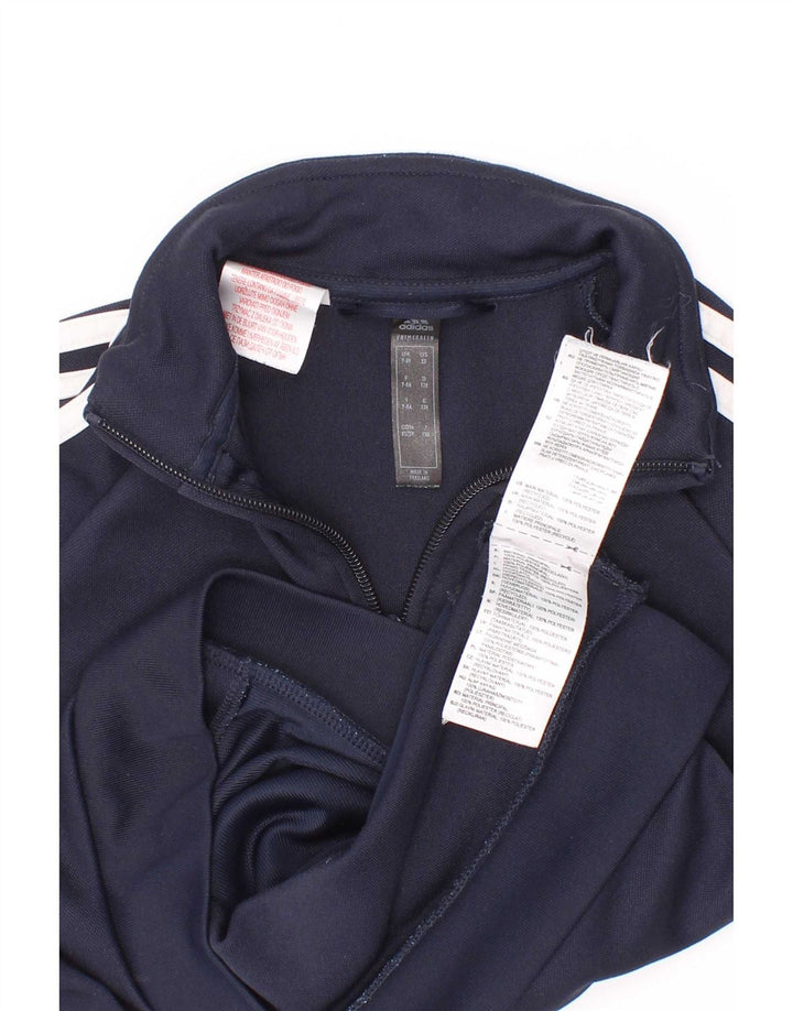 Giacca da tuta Adidas Aeroready da ragazzo 7-8 anni in poliestere blu navy