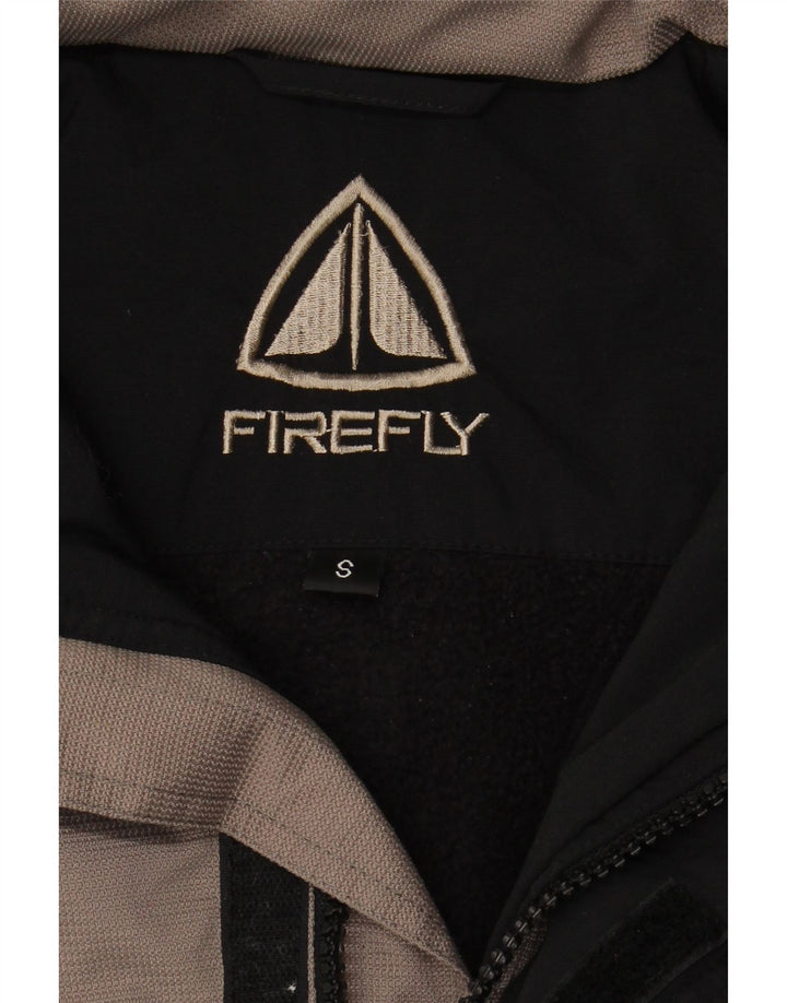 Giacca a vento con cappuccio da uomo VINTAGE UK 36 Small Nylon color block nero