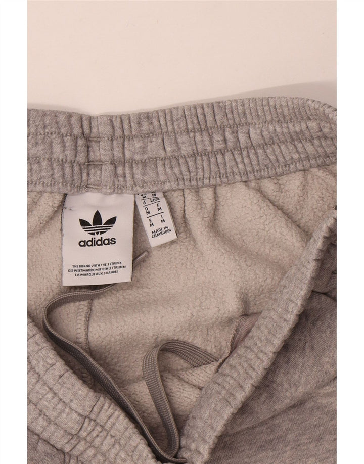 Pantaloncini sportivi da uomo Adidas in cotone chiazzato grigio medio