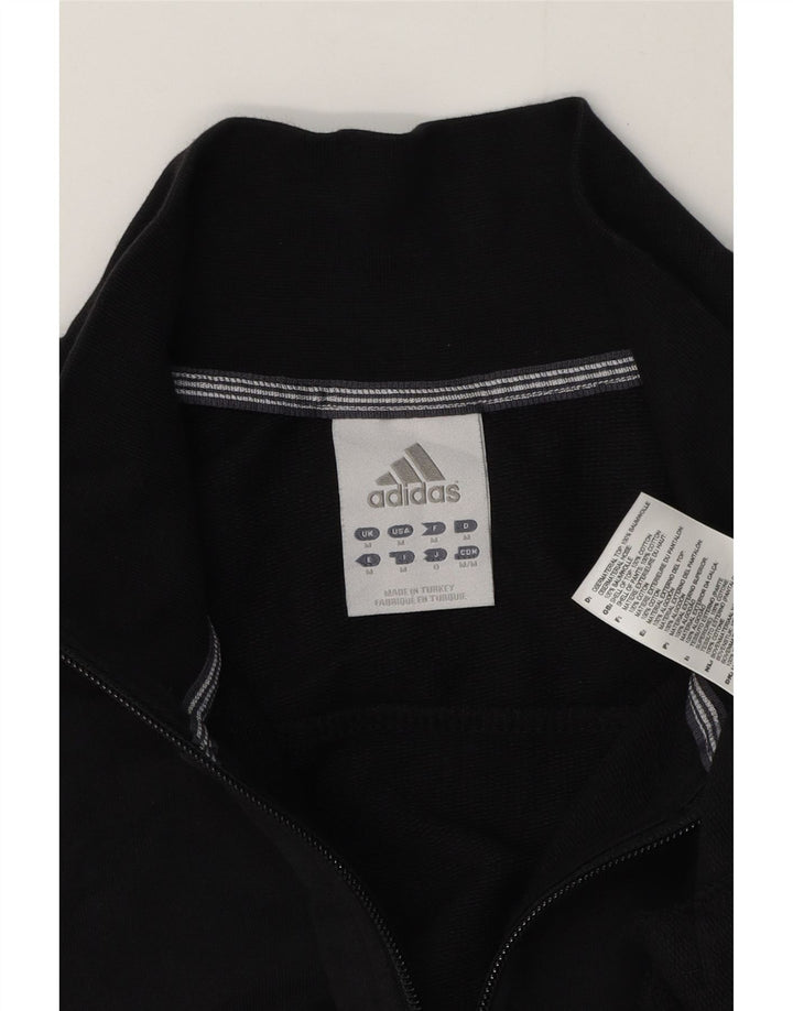 Giacca da ginnastica da uomo Adidas, giacca media, in cotone nero