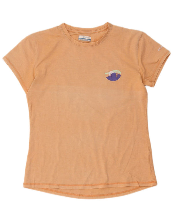 Maglietta grafica da donna Columbia UK 14 Poliestere arancione medio