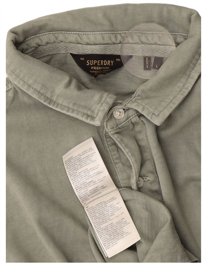Polo da uomo Superdry grande in cotone verde