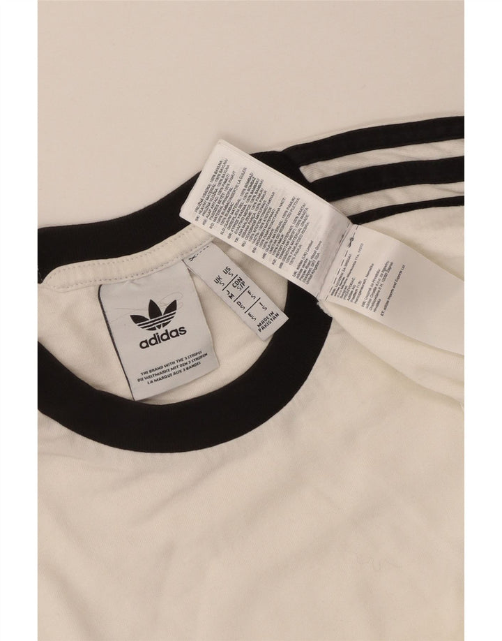 T-shirt da uomo Adidas Top Small in cotone bianco