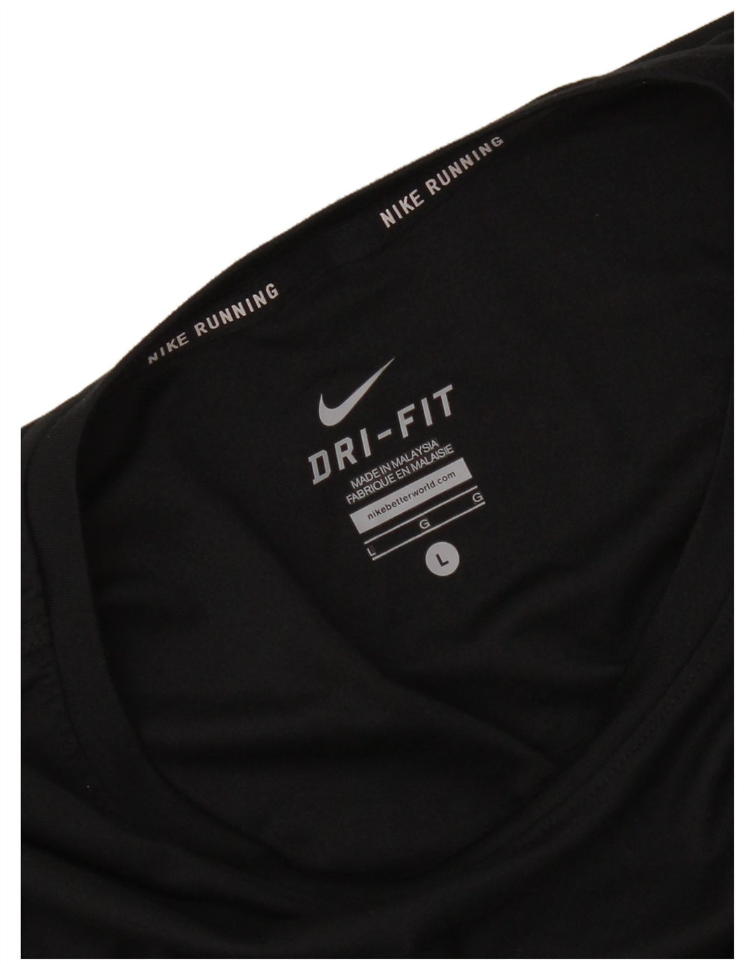 Top Nike Dri Fit da donna a maniche lunghe UK 14 Large Nero