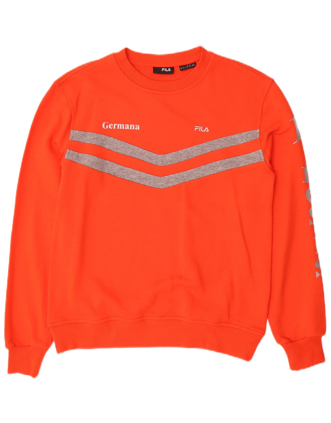 Felpa grafica da uomo FILA Jumper XS arancione Colourblock in cotone