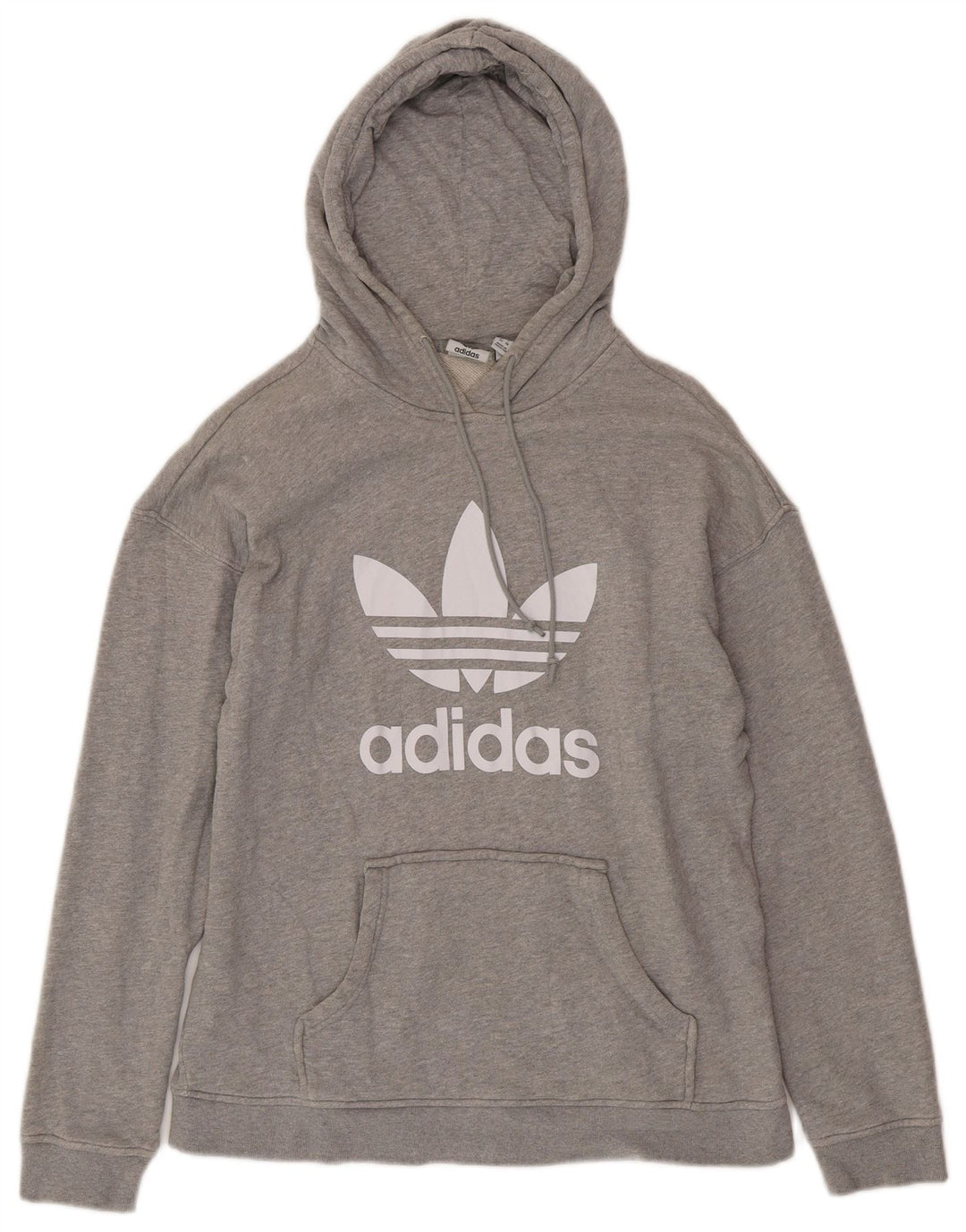 Felpa con cappuccio grafica oversize da donna ADIDAS UK 6 XS cotone grigio