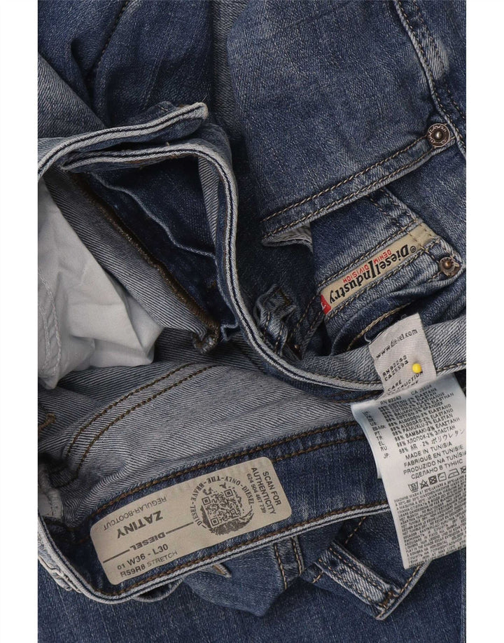 Diesel Jeans Zatiny Regular Bootcut da Uomo W36 L30 Cotone Blu