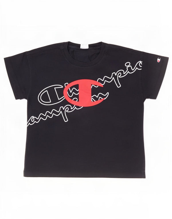 T-shirt grafica da donna Champion Top UK 12 medio blu navy