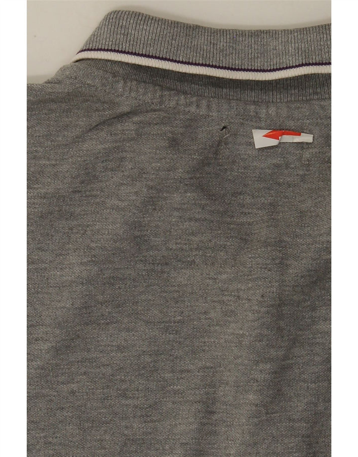 Polo Kappa da uomo a maniche lunghe XL grigia