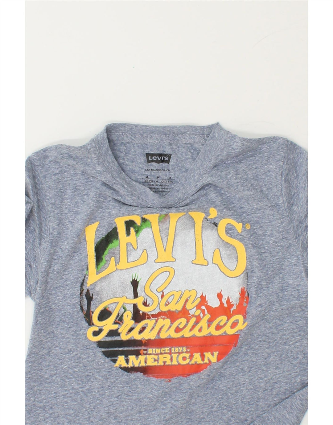 LEVI'S Boys San Francisco Graphic T-Shirt Top 10-11 Years Medium Blue Vintage Levi's and Second-Hand Levi's from Messina Hembry 