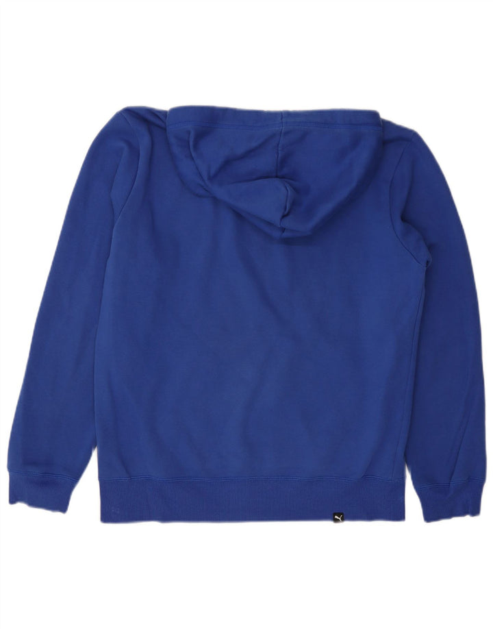 Felpa con cappuccio grafica PUMA da uomo piccola in cotone blu