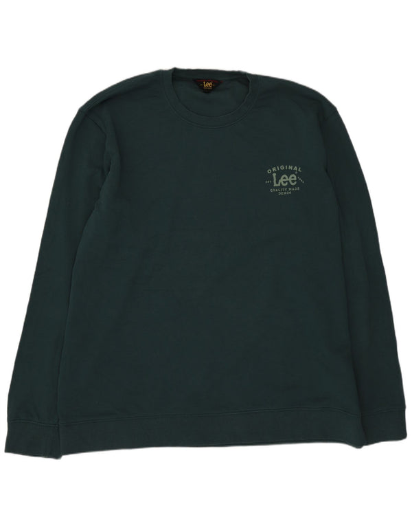 Felpa Lee da uomo con vestibilità regolare, 2XL, cotone verde