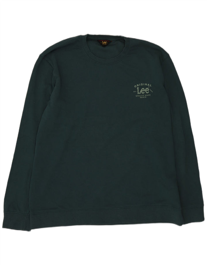Felpa Lee da uomo con vestibilità regolare, 2XL, cotone verde