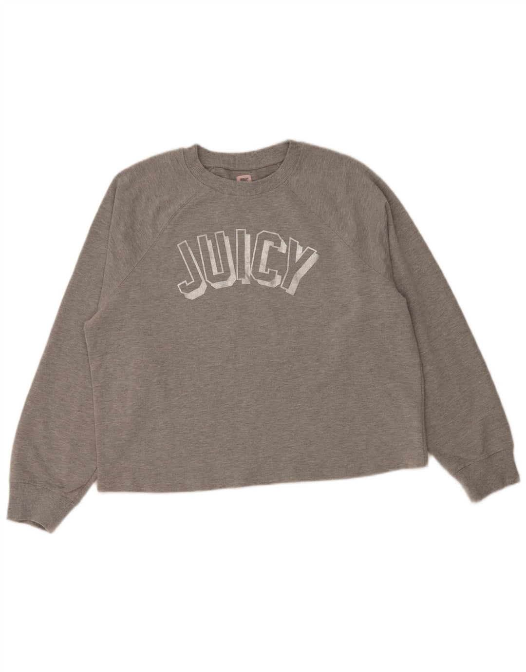 JUICY COUTURE Felpa con grafica da donna Maglione UK 18 XL Cotone grigio