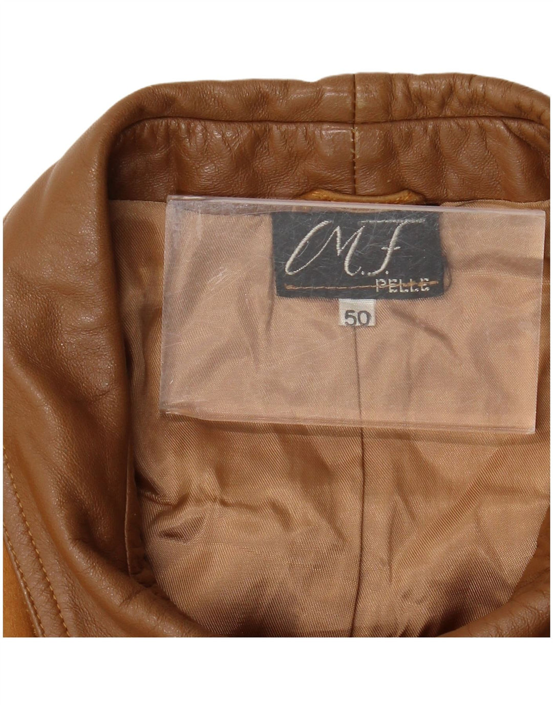 Giubbotto bomber militare in pelle scamosciata da uomo VINTAGE IT 50 Large Brown Colourblock