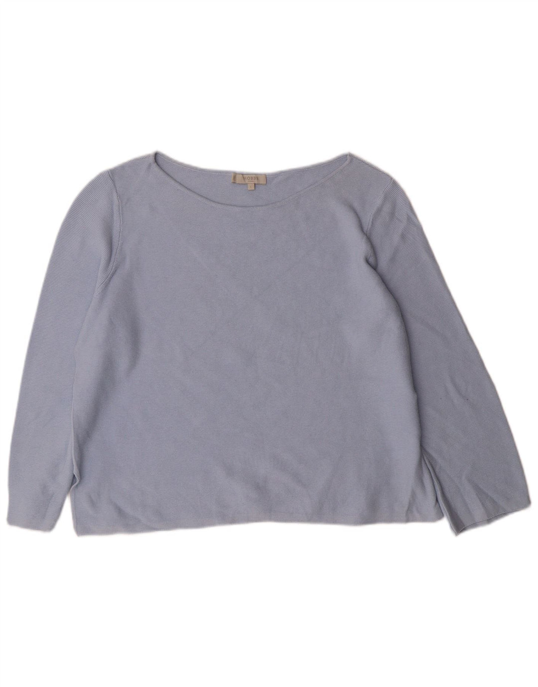 Maglione da donna con scollo a barca Hobbs UK 16 grande classico in cotone blu