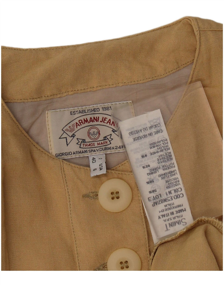 Giacca Blazer Donna ARMANI JEANS IT 40 Small Beige Viscosa