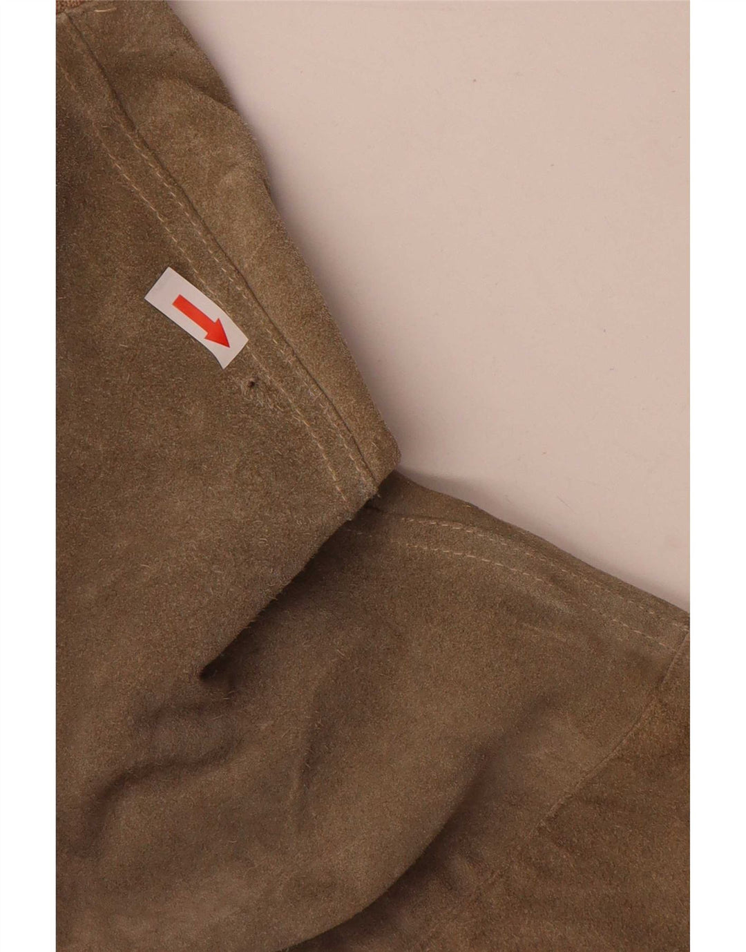Giubbotto bomber in pelle scamosciata vintage da uomo UK 38 in pelle verde medio
