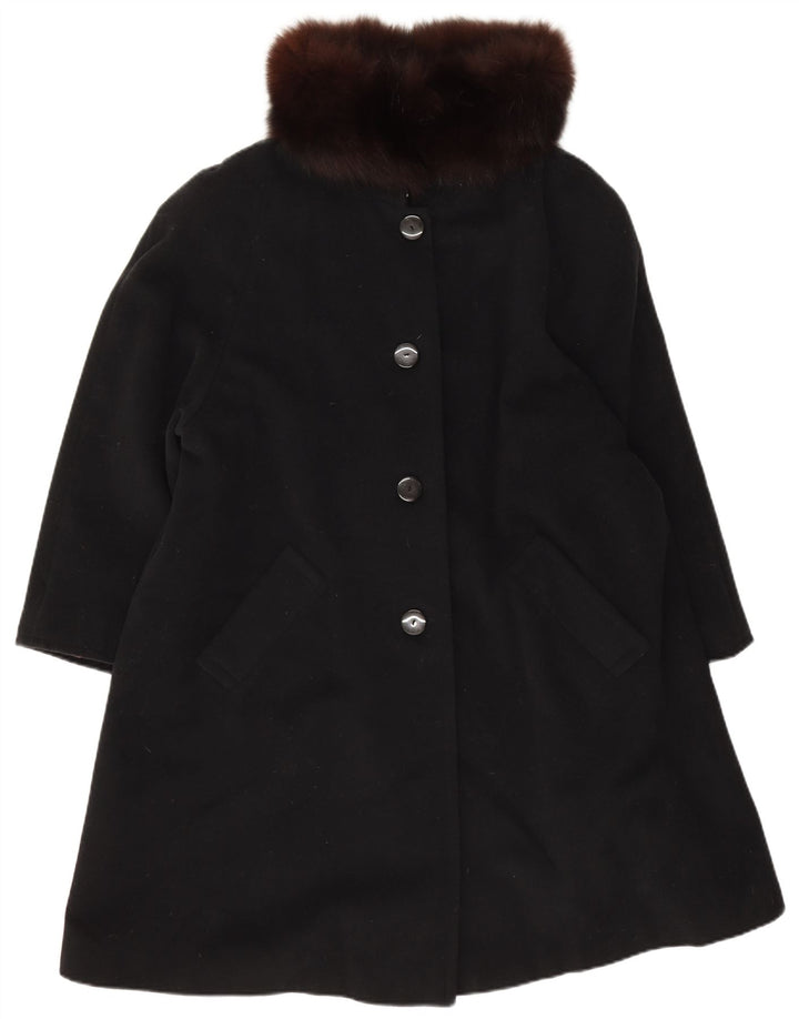 Cappotto da donna Luisa Spagnoli UK 14 medio nero in lana vergine