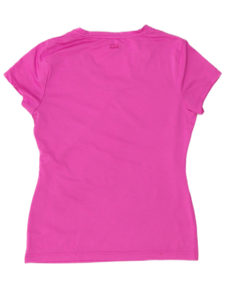 Maglietta da donna Fila Top UK 12 poliestere rosa medio