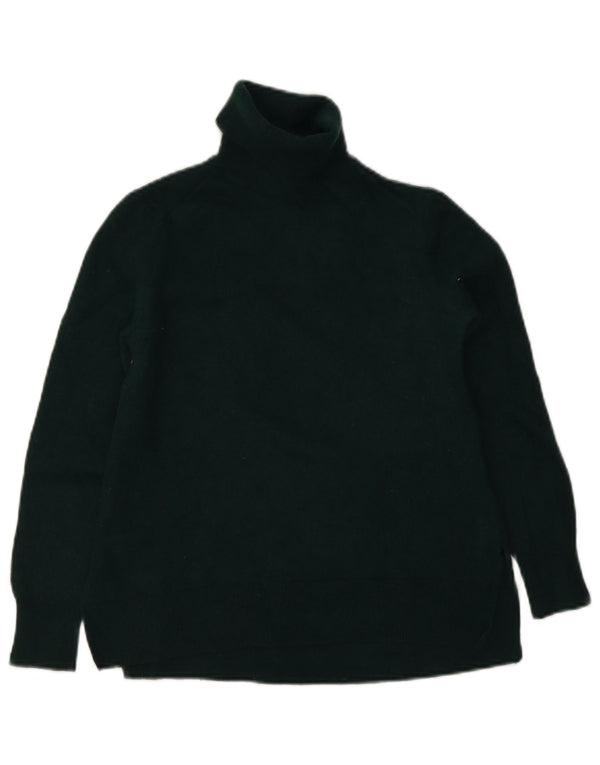 Maglione maglione da donna a collo alto Massimo Dutti UK 10 piccolo lana verde