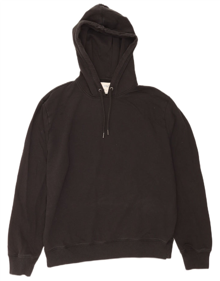 Maglione con cappuccio da uomo Marks & Spencer medio cotone nero