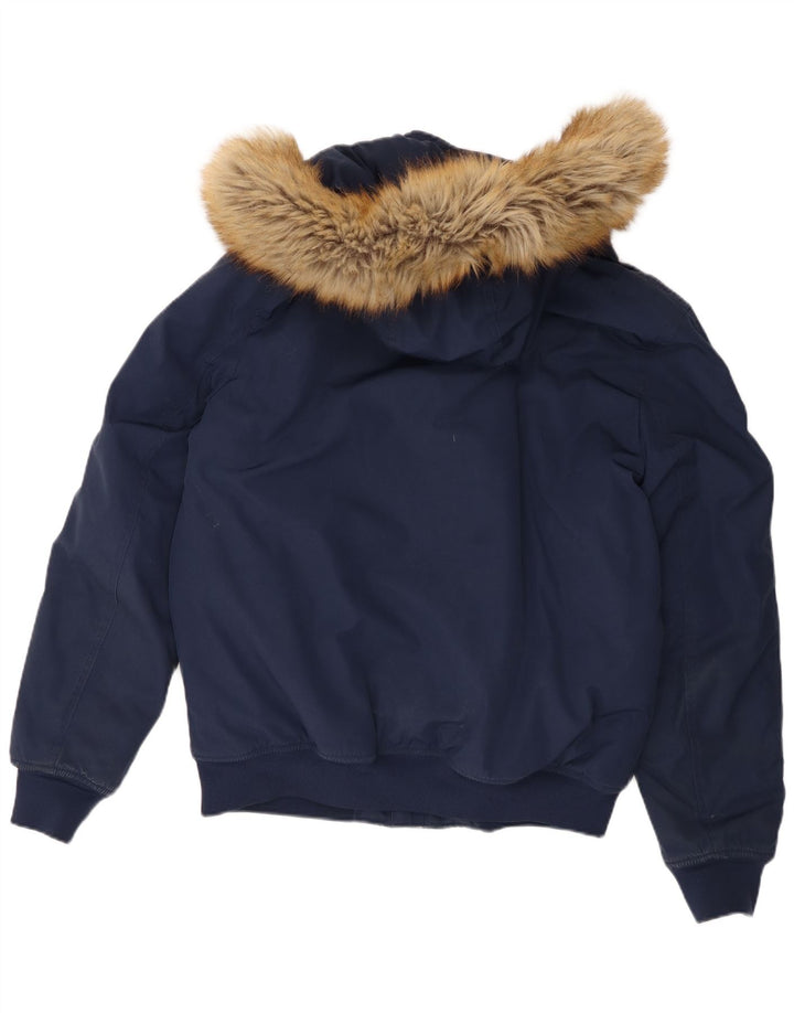 Giacca imbottita con cappuccio da uomo Tommy Hilfiger UK 40 Large in poliestere blu navy