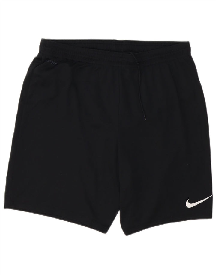 Pantaloncini sportivi Nike Dri Fit da uomo, grandi, in poliestere nero