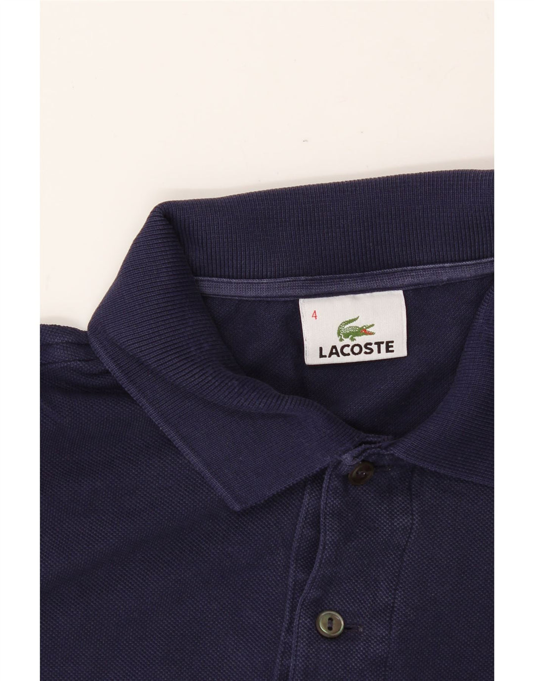 LACOSTE Mens Polo Shirt Size 4 Medium Navy Blue Vintage Lacoste and Second-Hand Lacoste from Messina Hembry 