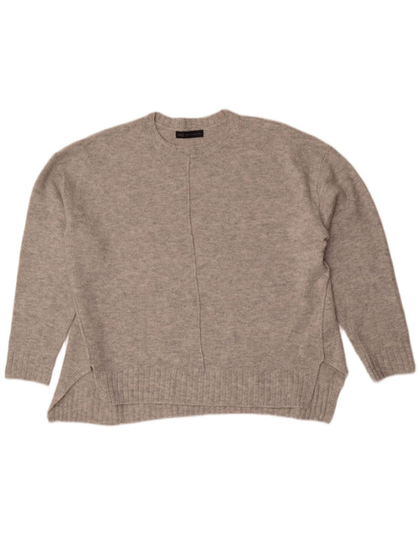 Maglione maglione girocollo oversize da donna Marks & Spencer UK 16 grande grigio