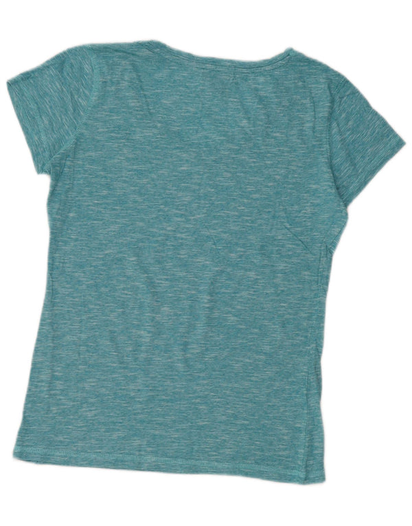 Polo Assn. T-shirt da donna Top UK 10 piccola in cotone chiazzato turchese