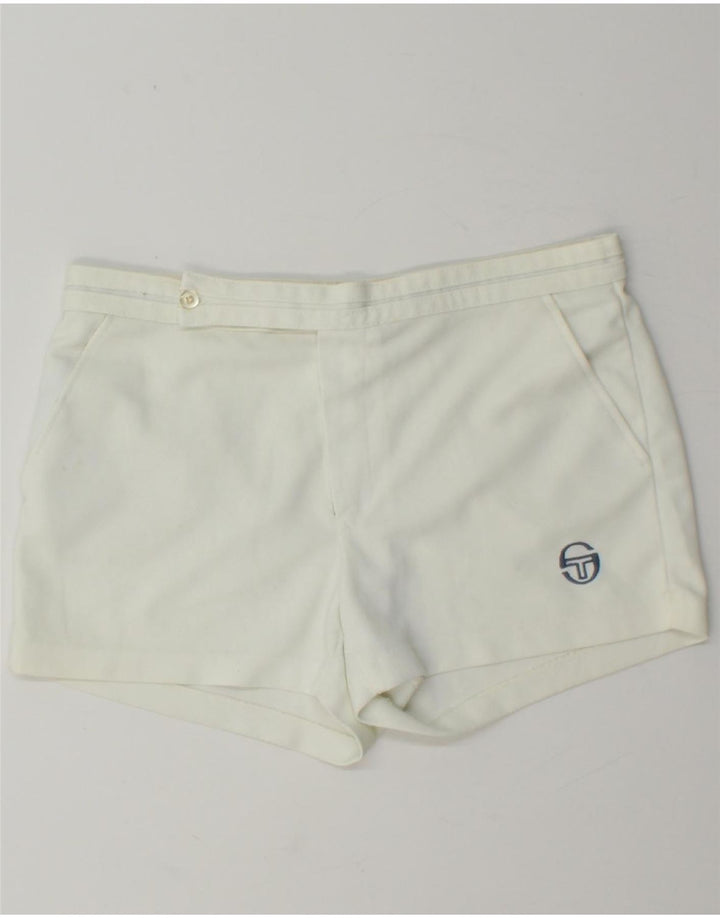 SERGIO TACCHINI Womens Chino Shorts IT 50 XL W34 White Polyester Vintage Sergio Tacchini and Second-Hand Sergio Tacchini from Messina Hembry 