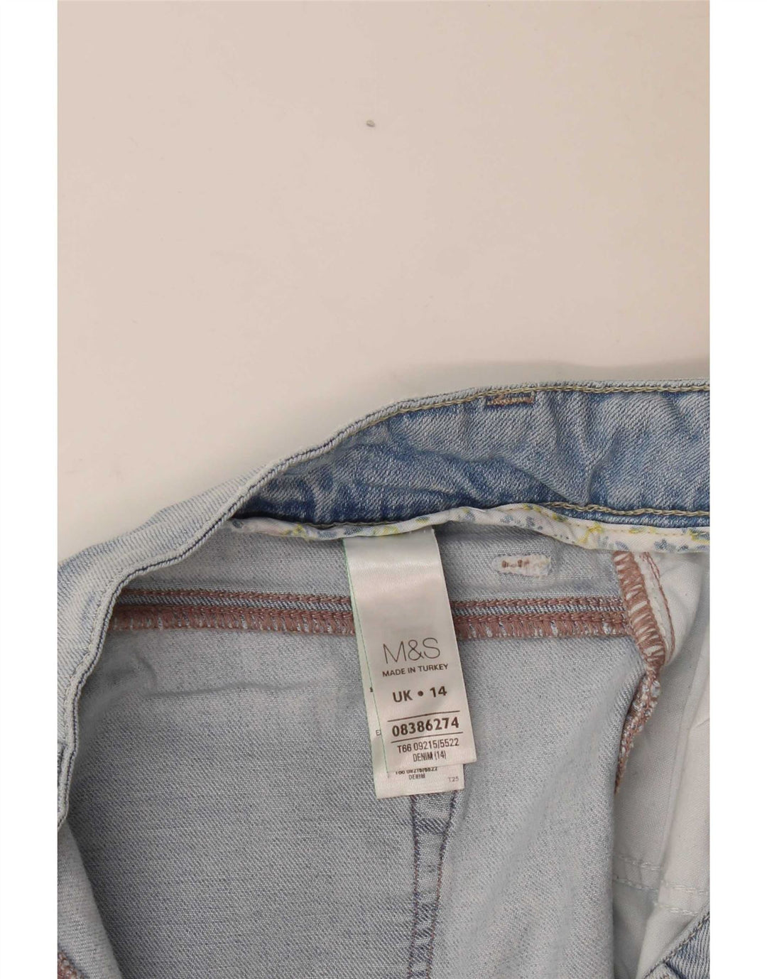 Pantaloncini di jeans da donna Marks & Spencer UK 14 Large W34 Cotone blu