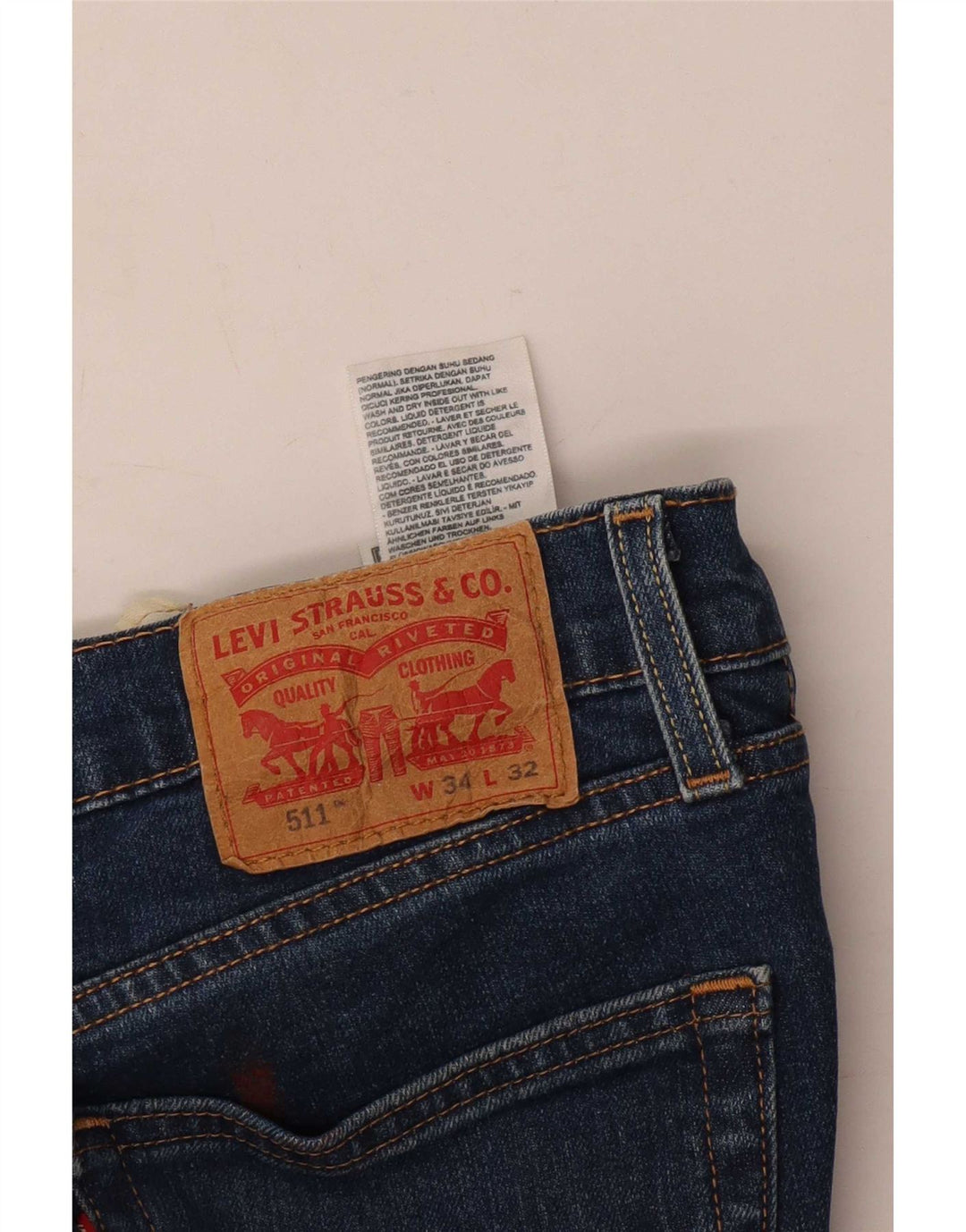 Jeans Levi's Uomo 511 Slim W34 L32 Cotone Blu