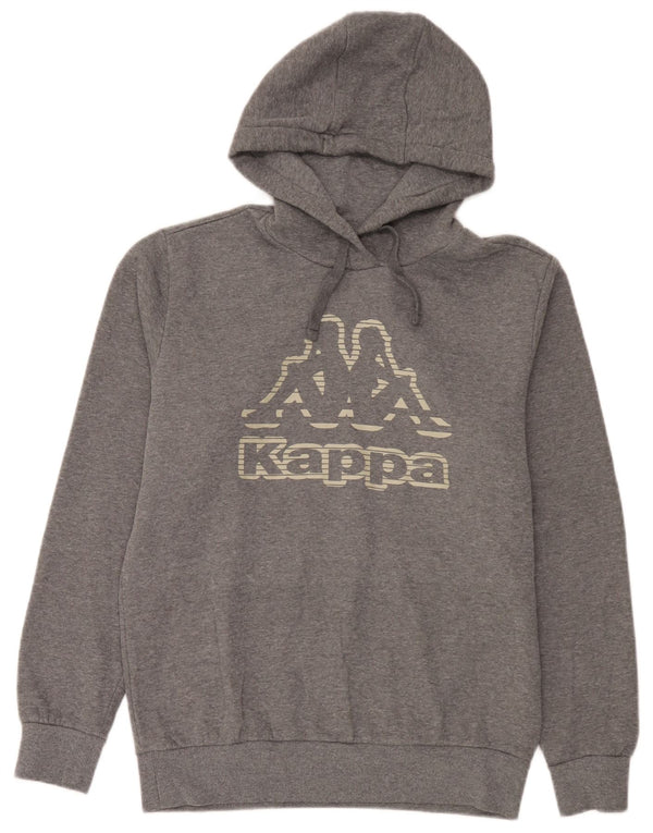 Maglione con cappuccio e vestibilità ampia con grafica Kappa da donna UK 14 Grigio medio chiazzato