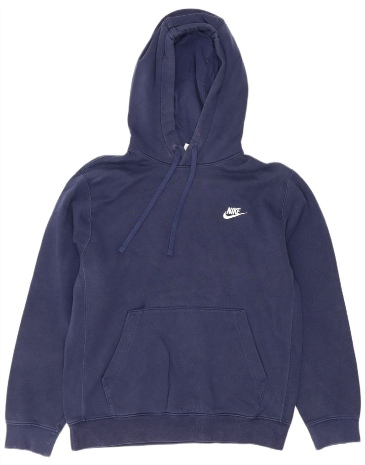 Felpa con cappuccio da uomo Nike Small in cotone blu navy