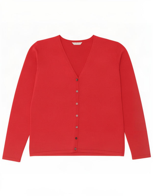 Maglione cardigan corto da donna Marks & Spencer UK 14 grande viscosa rosa