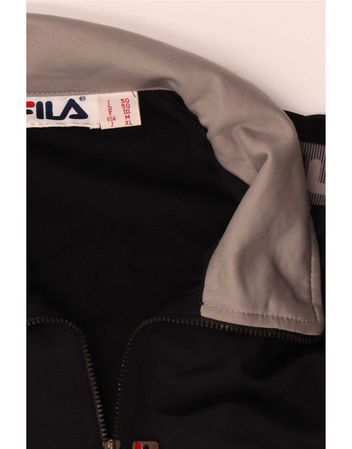 Giacca da ginnastica grafica da uomo Fila IT 50 Medium Black Colourblock