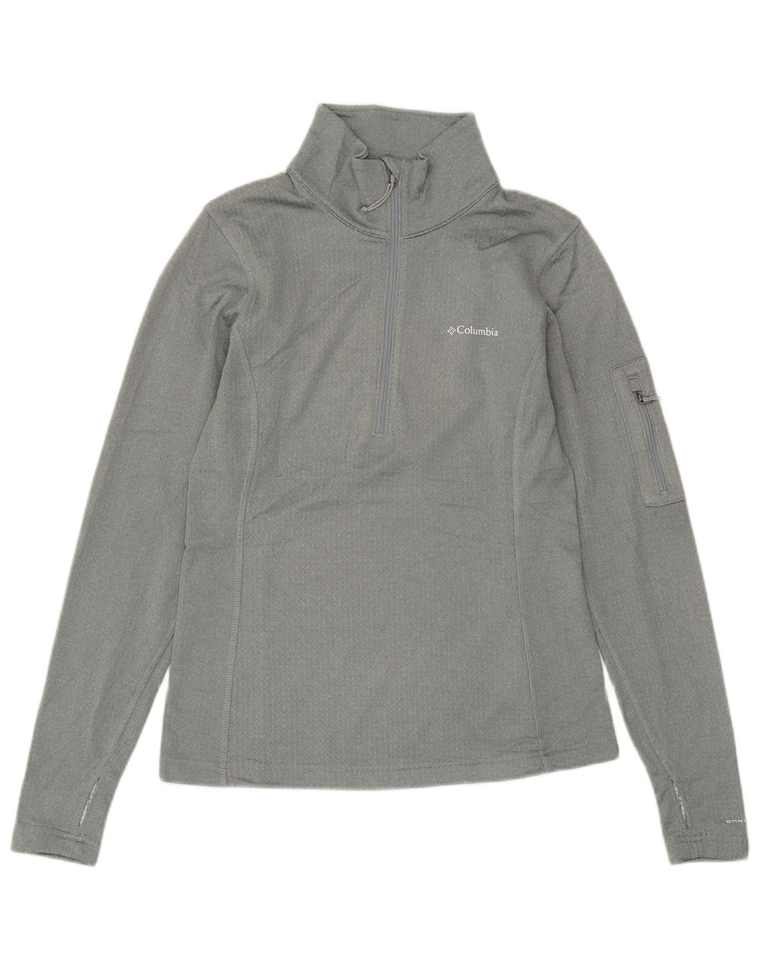 COLUMBIA Maglia da tuta da uomo Omni-Wick con zip e collo in poliestere XS grigio