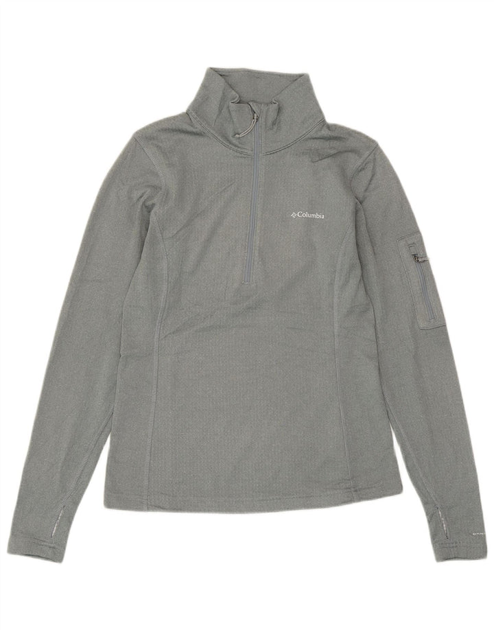 COLUMBIA Maglia da tuta da uomo Omni-Wick con zip e collo in poliestere XS grigio