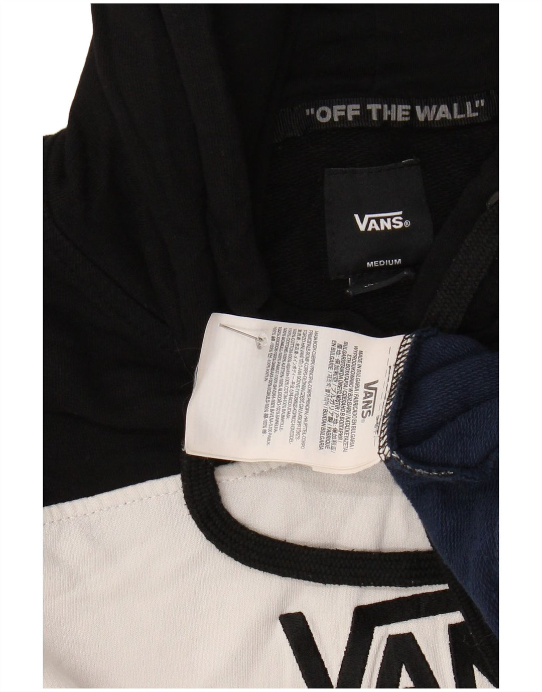 Felpa con cappuccio grafica da uomo VANS, cotone color block medio multicolore