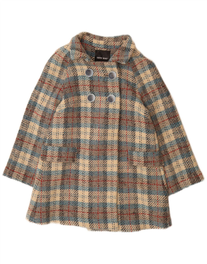 Cappotto doppiopetto da donna Denny Rose UK 8 piccoli quadri multicolori