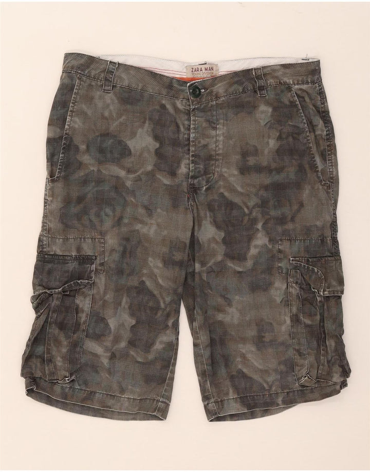 Pantaloncini cargo Zara da uomo EU 40 medi W31 cotone kaki