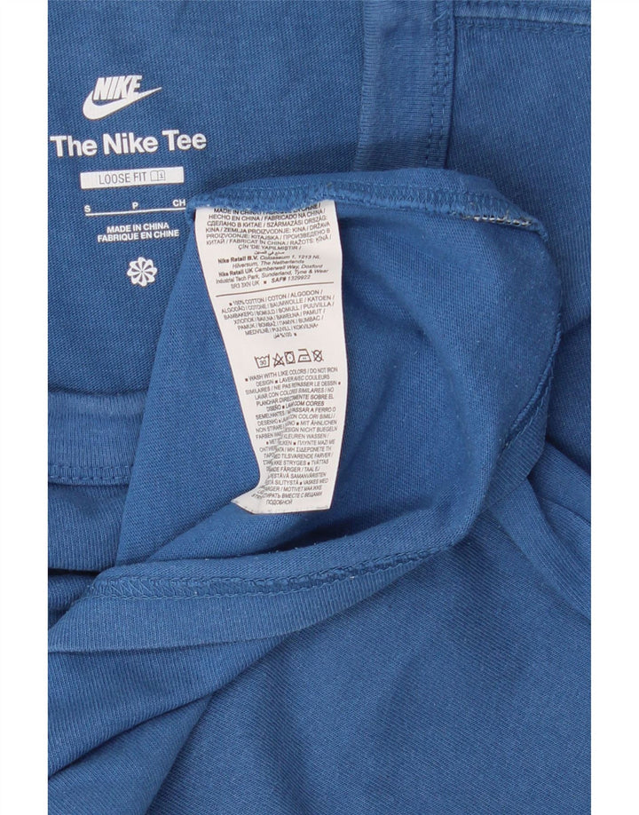 NIKE T-shirt ampia da uomo, piccola, in cotone blu
