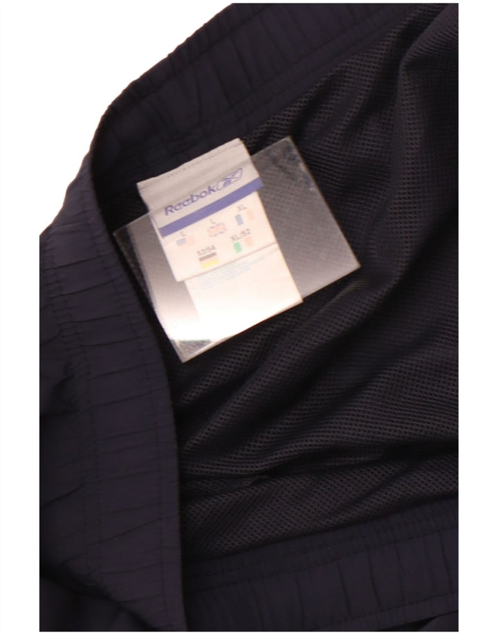 Pantaloncini sportivi Reebok da uomo di grandi dimensioni in poliestere blu navy