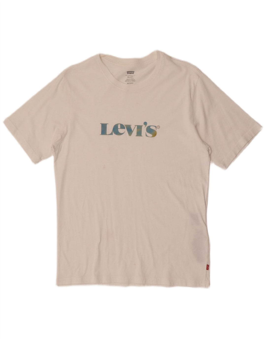 T-shirt grafica rilassata da uomo Levi's Top XS in cotone bianco