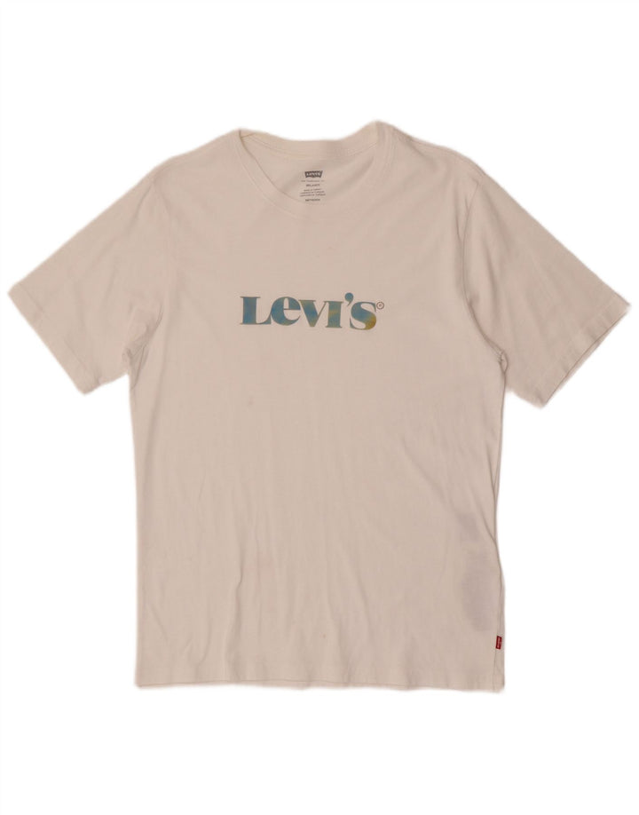 T-shirt grafica rilassata da uomo Levi's Top XS in cotone bianco